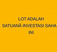 Lot Dalam Saham Adalah